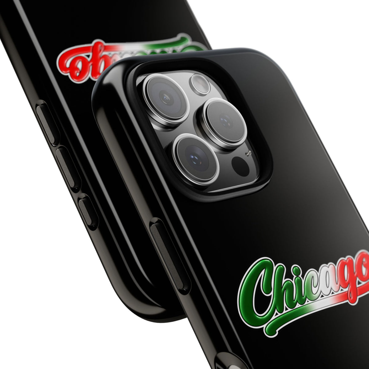 Chicago Black Phone Case, Tough Cases for iPhone, Gift for Italians, Stylish Phone Cover, Unique Phone Accessory