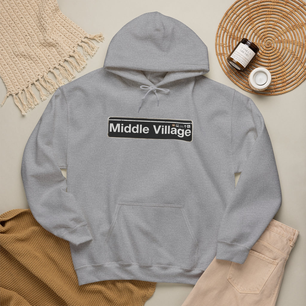Middle Village Hoodie — Italian Flag Script Pullover