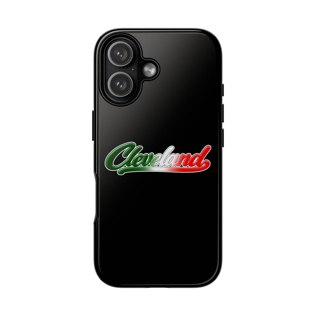 Cleveland Black Phone Case, Tough Cases for iPhone, Gift for Italians, Stylish Phone Cover, Unique Phone Accessory