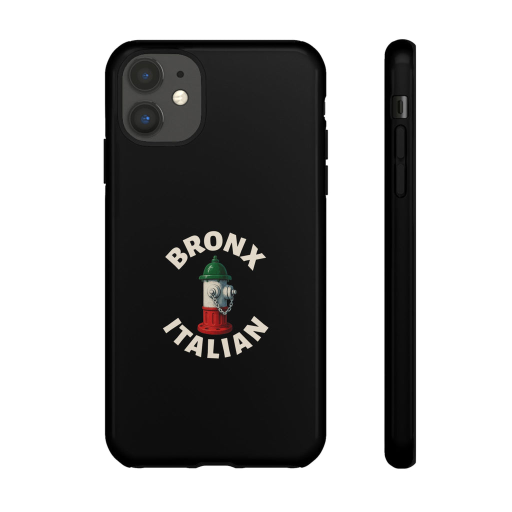 Bronx Italian Black Phone Case, Tough Cases for iPhone, Gift for Italians, Stylish Phone Cover, Unique Phone Accessory