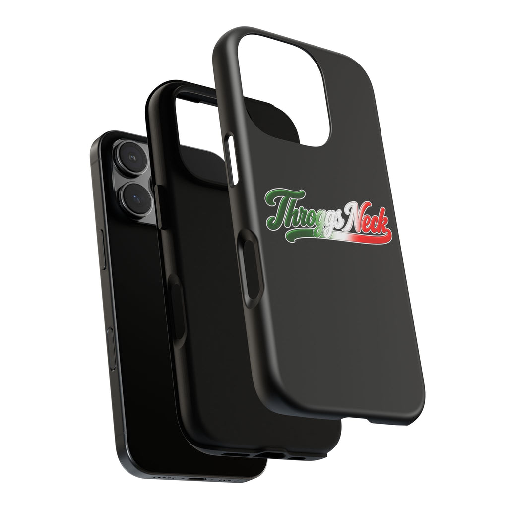 Throggs Neck Black Phone Case, Tough Cases for iPhone, Gift for Italians, Stylish Phone Cover, Unique Phone Accessory