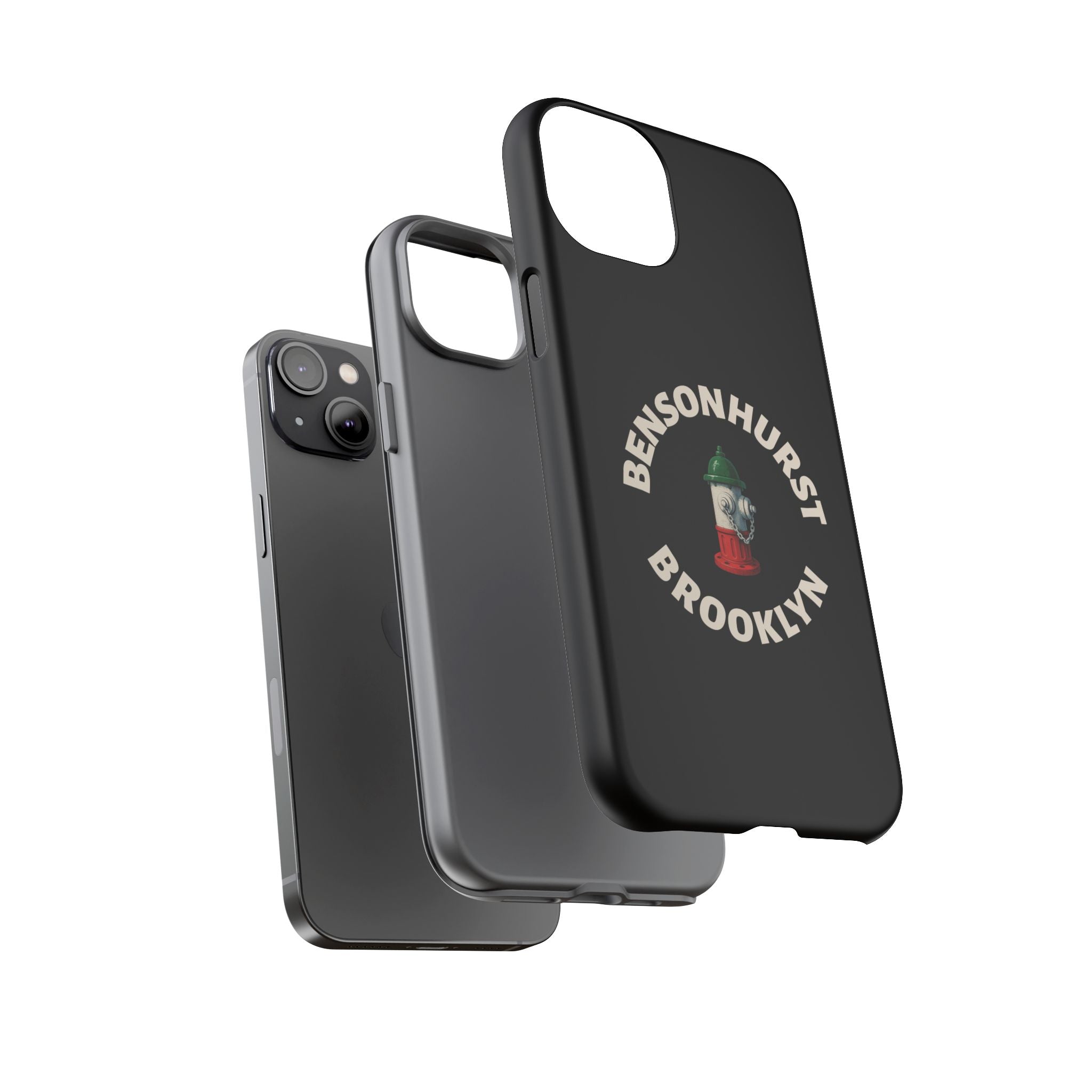 Bensonhurst Brooklyn Black Phone Case, Tough Cases for iPhone, Gift for Italians, Stylish Phone Cover, Unique Phone Accessory