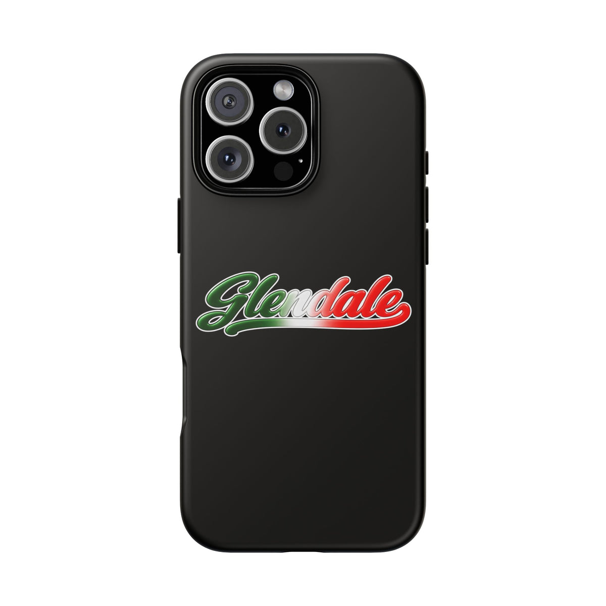 Glendale Black Phone Case, Tough Cases for iPhone, Gift for Italians, Stylish Phone Cover, Unique Phone Accessory